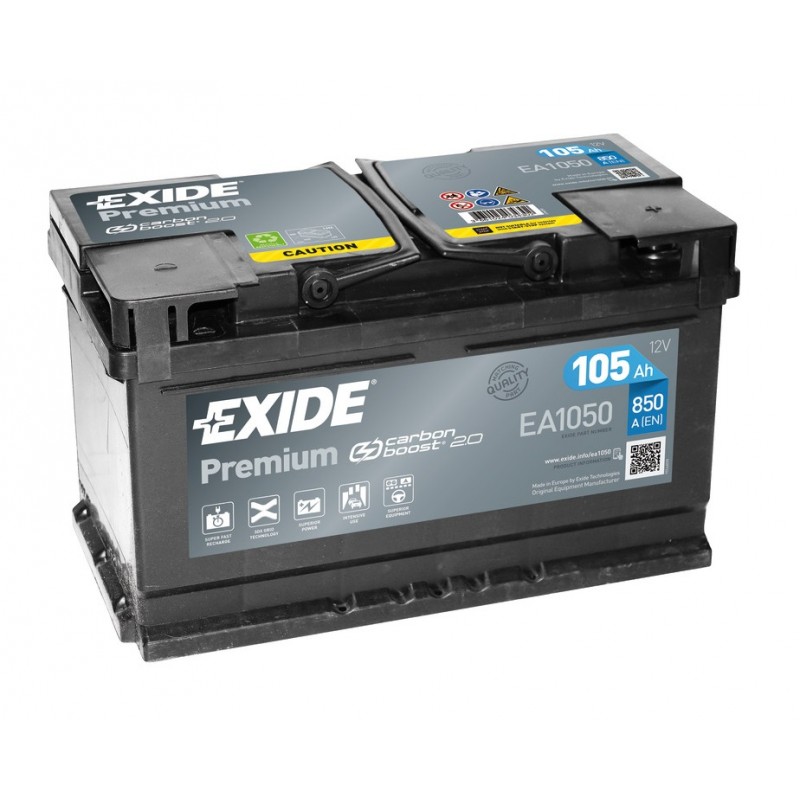 Exide Premium starting battery 105 Ah - EA1050